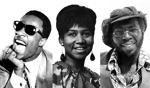 Stevie Wonder, Aretha Franklin, Curtis Mayfield